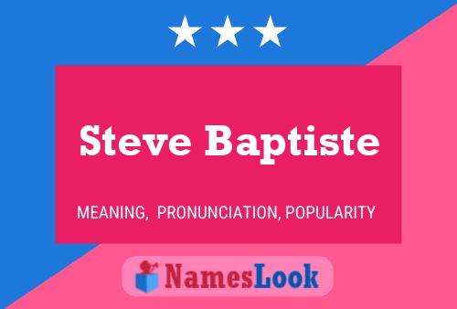 Steve Baptiste Name Poster