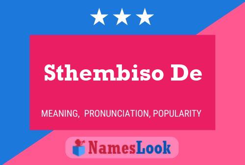 Sthembiso De Name Poster