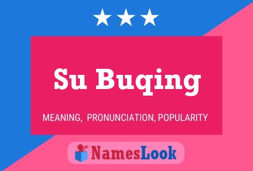 Su Buqing Name Poster