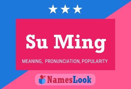 Su Ming Name Poster