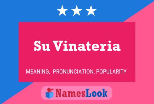 Su Vinateria Name Poster