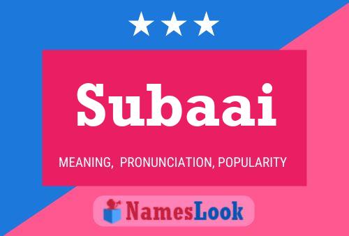 Subaai Name Poster