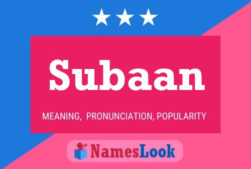 Subaan Name Poster