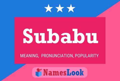 Subabu Name Poster