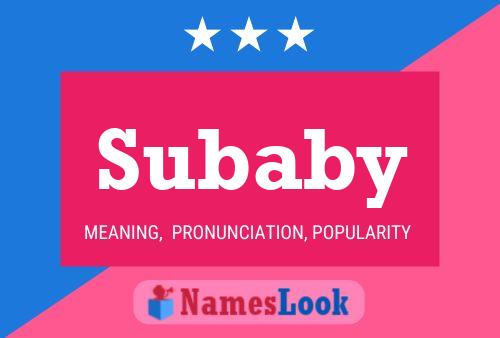 Subaby Name Poster