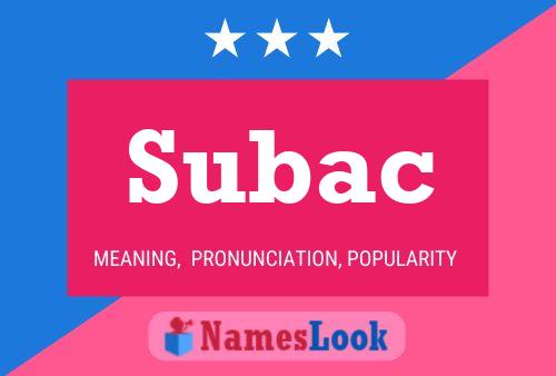 Subac Name Poster