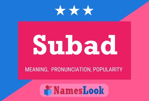 Subad Name Poster