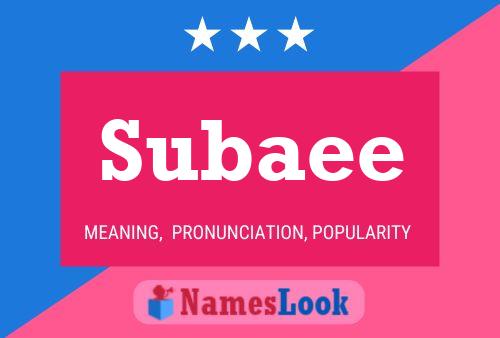 Subaee Name Poster