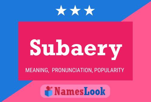 Subaery Name Poster