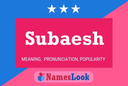 Subaesh Name Poster