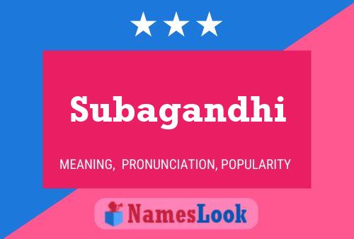 Subagandhi Name Poster