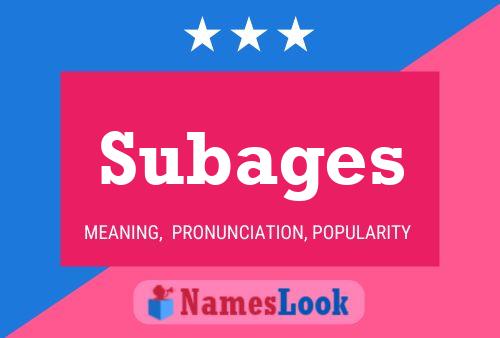 Subages Name Poster