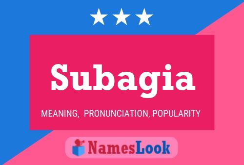 Subagia Name Poster