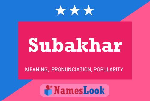 Subakhar Name Poster