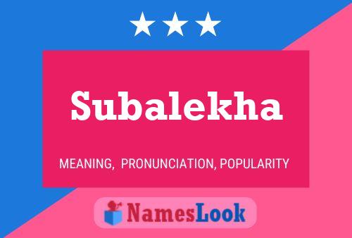 Subalekha Name Poster