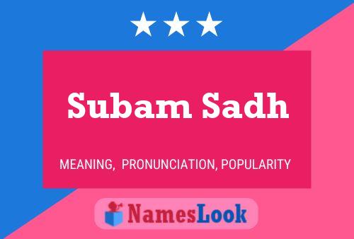 Subam Sadh Name Poster