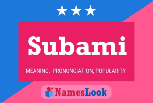 Subami Name Poster