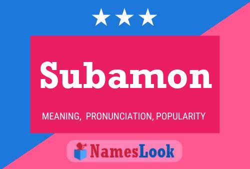 Subamon Name Poster