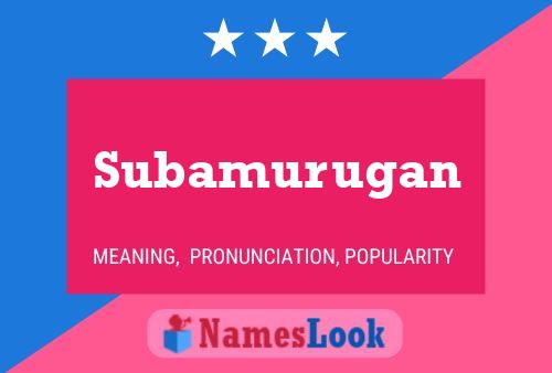 Subamurugan Name Poster