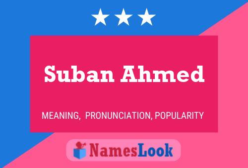 Suban Ahmed Name Poster