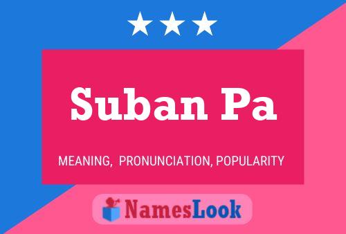 Suban Pa Name Poster