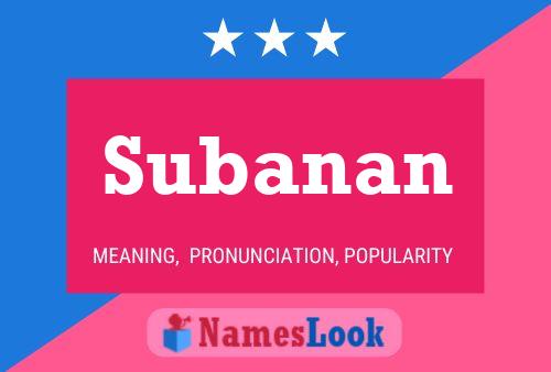 Subanan Name Poster