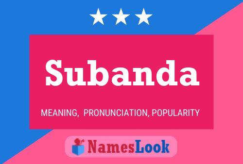 Subanda Name Poster