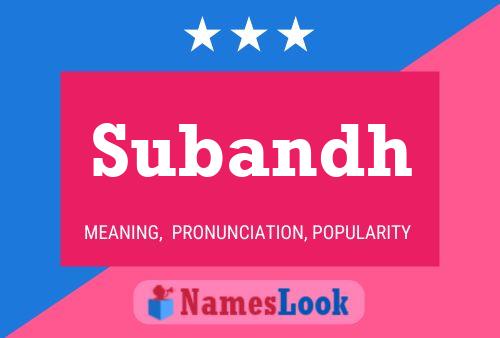 Subandh Name Poster