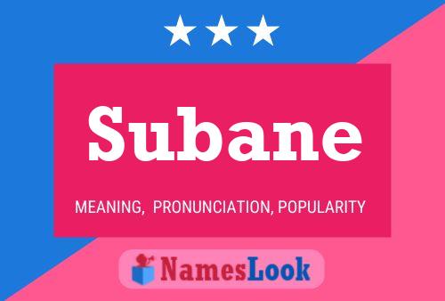 Subane Name Poster