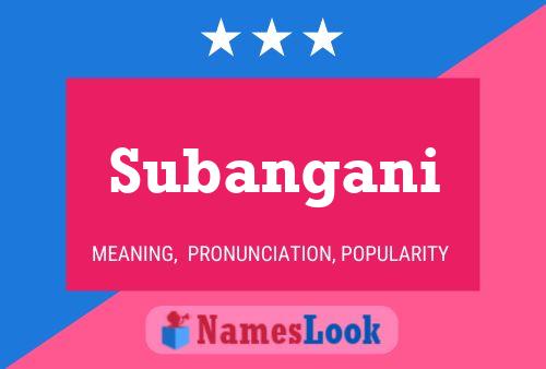 Subangani Name Poster