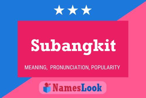 Subangkit Name Poster