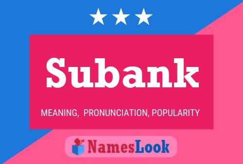 Subank Name Poster