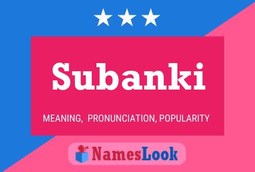 Subanki Name Poster