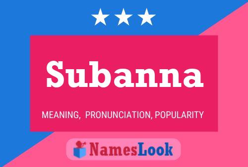 Subanna Name Poster