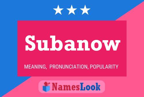 Subanow Name Poster