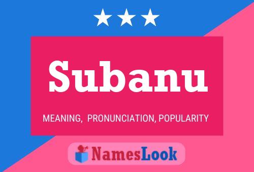 Subanu Name Poster