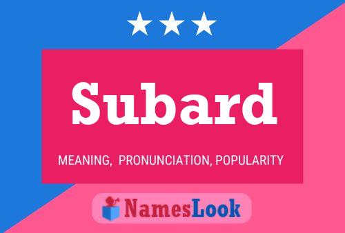 Subard Name Poster