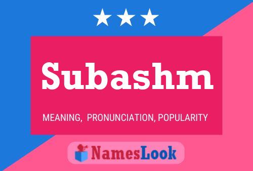 Subashm Name Poster