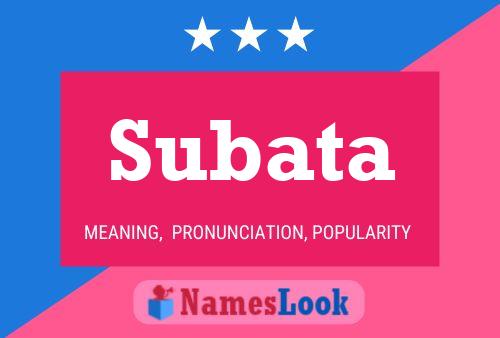 Subata Name Poster