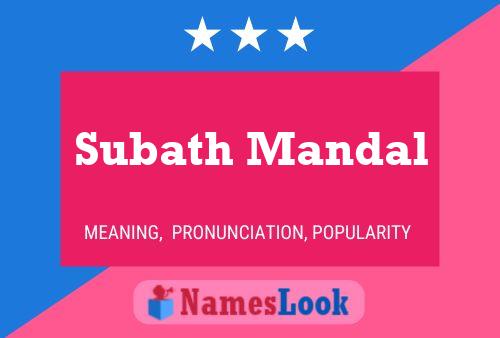 Subath Mandal Name Poster