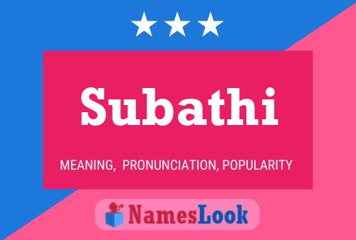 Subathi Name Poster