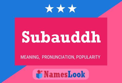 Subauddh Name Poster