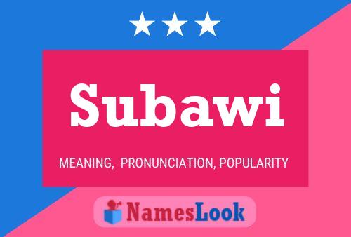 Subawi Name Poster