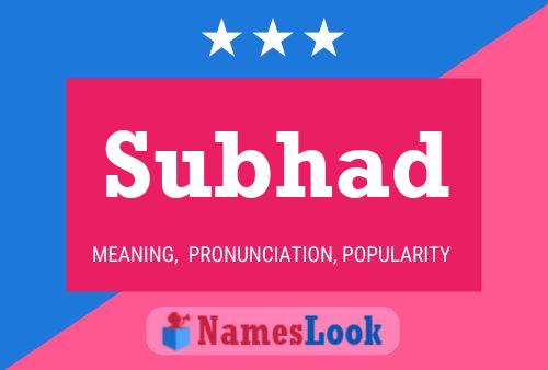 Subhad Name Poster