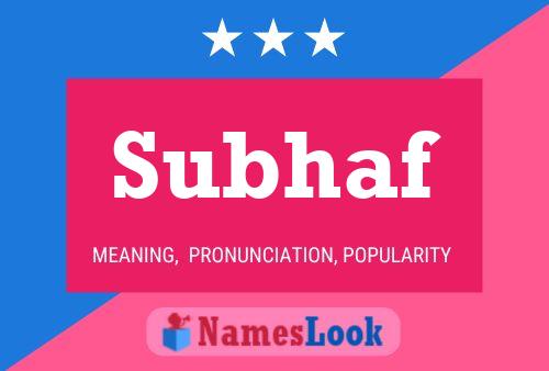 Subhaf Name Poster