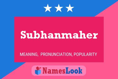 Subhanmaher Name Poster