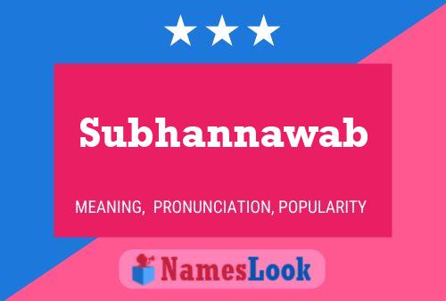 Subhannawab Name Poster