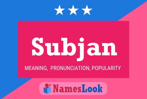 Subjan Name Poster