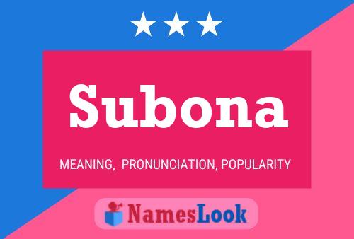 Subona Name Poster