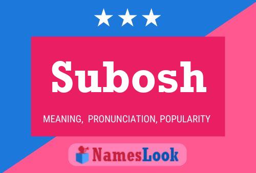 Subosh Name Poster